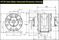 Moteur pneumatique à lame HVF8, type horizontal, 3900W, 2500 tr/min, 5,3 CV, vitesse de rotation, vente directe d'usine