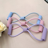Bande de résistance Pilates en forme de 8, bande élastique en silicone pour exercices de yoga, entraînement physique
