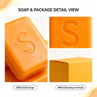 Savon désodorisant au kaki, extrait naturel de kaki, savon nettoyant doux pour le corps, élimine les odeurs corporelles, savon de bain longue durée à l'effet rafraîchissant