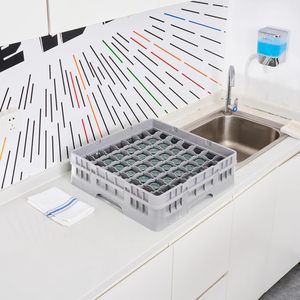 Restaurant Mountable Grid Different Compartment Storage Drinking Glass <b>Rack</b> Kitchen Customized Organizer <b>Rack</b> Plastic Glass <b>Rack</b> - Product Image 3