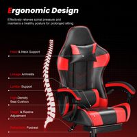 Chaise de jeu inclinable ALINUNU en gros avec repose-pieds pour salle de jeu, chaise d'ordinateur ergonomique en cuir PU