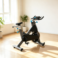 Vélo de spinning d'intérieur avec volant d'inertie de 18 kg, entraînement par courroie poly-V, siège réglable multi-positions, guidon, simulateur de cyclisme commercial pour salle de sport
