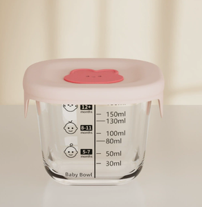 ขวดเก็บอาหารเด็กแบบกันรั่ว 240 มล. ชามแก้วโบโรซิลิเกต ใช้กับ<span class=keywords><strong>ไมโครเวฟ</strong></span>และเครื่องนึ่งได้ - Product Image 3