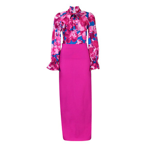 Nuevo Conjunto <span class=keywords><strong>de</strong></span> <span class=keywords><strong>Falda</strong></span> <span class=keywords><strong>y</strong></span> <span class=keywords><strong>Blusa</strong></span> con Estampado Floral para Mujer, Ropa <span class=keywords><strong>de</strong></span> Oficina, Elegante <span class=keywords><strong>Falda</strong></span> Larga para Mujer - Product Image 5