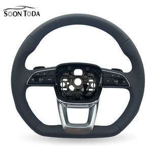 Volante Deportivo de Cuero Negro SOON TODA con Levas de Fibra de Carbono para <span class=keywords><strong>Audi</strong></span> A3 2012-2022 ZC-Q3-P5 - Product Image 1