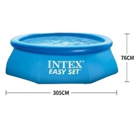 Piscine hors sol gonflable INTEX 28120 305*76CM ronde bleue pour enfants et adultes en PVC
