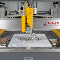 Machine de découpe à jet d'eau Yuanli 5 axes pour le traitement des médaillons et des incrustations en marbre