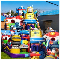 Parc gonflable extérieur, parcours d'obstacles, château gonflable, parc d'attractions, aire de jeux gonflable pour enfants