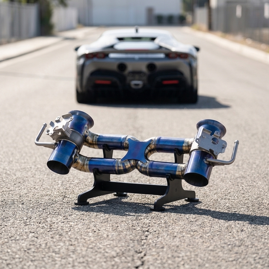 VantaFlow Straight Axle Catback Exhaust System Blue Burnt OEM Valvetronic for Ferrari SF90 4.0T V8 2019-2026