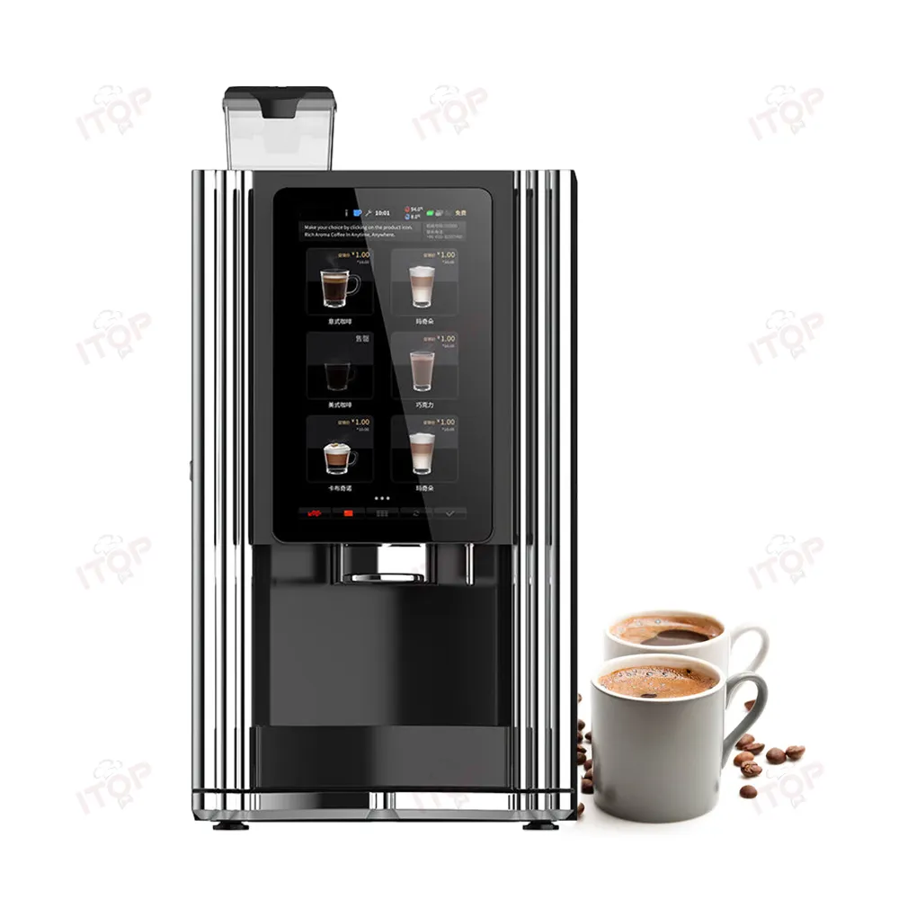 Nova máquina de café comercial com tela sensível ao toque de 15,6 polegadas para uso em café 220v com motor de engrenagem de bomba