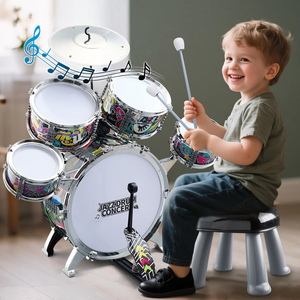 Batería <span class=keywords><strong>de</strong></span> Plástico ABS para Niños, Instrumento Musical Educativo, Kit <span class=keywords><strong>de</strong></span> Percusión para Principiantes, Niños y Niñas <span class=keywords><strong>de</strong></span> 3 a 7 Años, Estilo <span class=keywords><strong>Jazz</strong></span> <span class=keywords><strong>Rock</strong></span> - Product Image 4