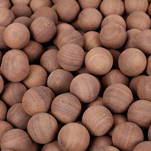 Boules rondes en bois non finies, en bois dur naturel, lisses, en noyer, pour l'artisanat et le bricolage - Product Image 1