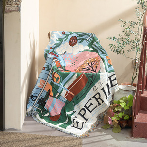 Couverture de tapisserie tissée de tapis de pique-nique d'expérience de flore de haute qualité pour le <span class=keywords><strong>camping</strong></span> - Product Image 4