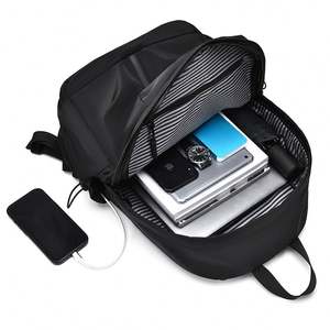 Wholesale Custom Large Capacity Nylon Student <b>Backpack</b> <b>Water</b> <b>Resistant</b> Mochilas USB Fashionable Anti-theft Zipper Travel Men's - Product Image 3