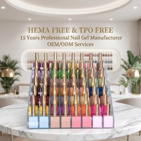 Ensemble de vernis à ongles en gel professionnel de 15 ml, design français, sans HEMA, vernis à ongles en gel UV