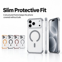 Étui de téléphone magnétique fin C0498 pour iPhone 11 12 13 14 15 16 18 Pro Max 17 Air, coque transparente mate sans bordure