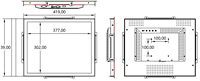 Écran LCD à cadre ouvert de 19 pouces avec écran tactile PCAP 1280x1024 SXGA, panneau d'affichage industriel OEM