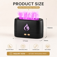 Humidificateur d'aromathérapie à flamme, direct usine, cadeaux de fête, lumière colorée, humidificateur USB, humidificateur à flamme de feu, humidificateur parfumé