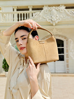 Sac à bandoulière Hobo en cuir véritable suédé de vachette, souple, avec sangle réglable, sac à main, sac bandoulière, sac seau, vente en gros