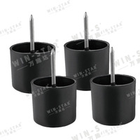 Patas de Muebles WINSTAR de Plástico Negro, Patas Modernas para Sofá Cama, Patas Niveladoras para Mesa