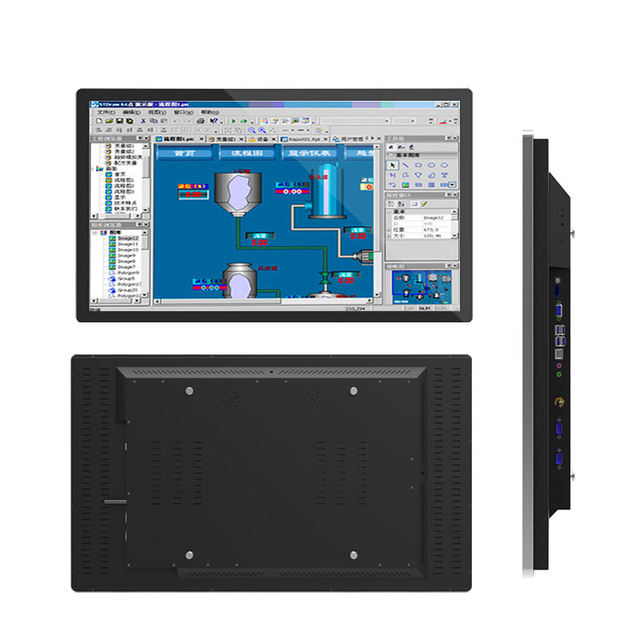Custom 15 21.5 24 27 32 Inch 1080p High Brightness Rugged Panel Wall Mount  Ips Tft Lcd Touch Screen Industrial Monitor