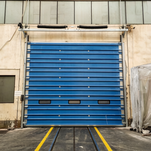 Système de rail de levage vertical, panneau en acier durable, <span class=keywords><strong>porte</strong></span> sectionnelle automatique résistante au vent pour usage commercial intensif - Product Image 1