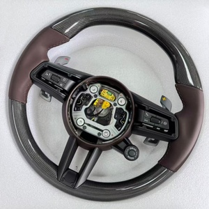 Volante in Carbonio Modificato per Cayenne Macan <span class=keywords><strong>Taycan</strong></span> 997 997.2 981 970 996 957 - Product Image 1