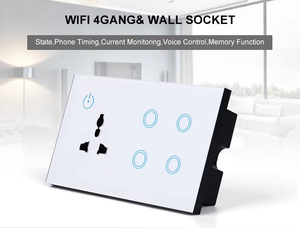 Enchufe de Pared Inteligente LEDEAST WG01 con Control Remoto WIFI, Doble USB, Tuya, para Reino Unido y Estados Unidos, con Función de Medición de Electricidad - Product Image 2