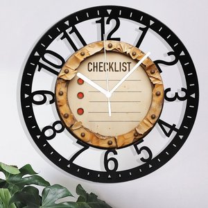Orologio da Parete Circolare in Ferro da 25cm con Design a Gnomone e Quadrante Solare - Product Image 5