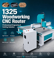 Router CNC Industrial JLE CNC TECH 1325 con Husillo Refrigerado por Aire de 6KW y Estructura de Alta Rigidez para Grabado de Granito, Mármol y Piedra