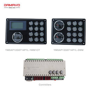 DAMAVO 12V-24V 10A <strong>USB</strong> Switch Panel New 12-Way Metal <strong>Push</strong> <strong>Button</strong> <strong>Control</strong> System for Marine Turn Signal Switch for Boats Yachts - Product Image 2