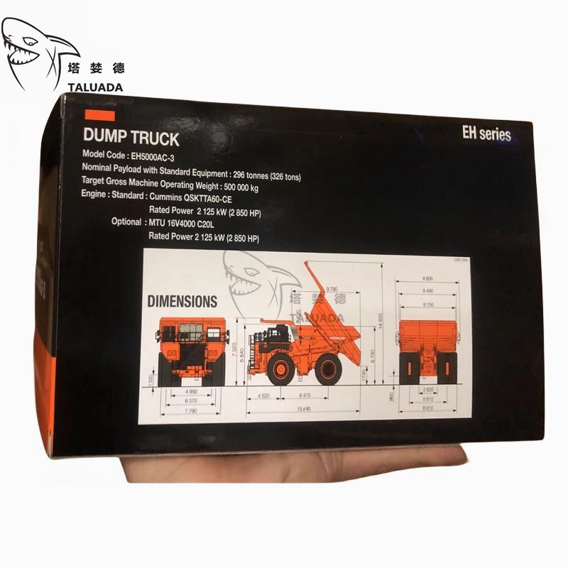 Taluada Hitachi EH5000AC-3 EX8000 Alloy 1:87 Scale Dump Truck