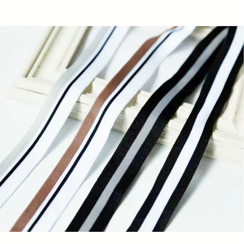 Sofine 2026 Wholesale CustomMultiple Styles and Colors Nylon Knitted Ribbon with Stripes