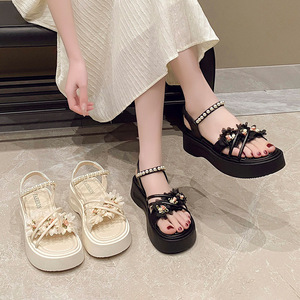 Sandalias de tacón al aire libre para mujer, lujo, verano, liquidación barata, Vintage 2025, tamaño asiático, ofertas diarias, antideslizantes, zapatos de mujer calientes - Product Image 4