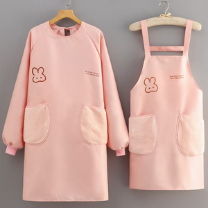 Thickened <b>Apron</b> With Pockets Oil Proof Waterproof For Cooking Daily Use Adult And Child - Product Image 4