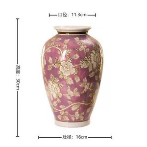<span class=keywords><strong>Vase</strong></span> à fleurs en céramique et porcelaine de style chinois ARM LVG, motif floral violet de luxe, objet décoratif d'<span class=keywords><strong>art</strong></span> pour la maison - Product Image 3