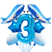 Ballons d'avion en Mylar pour la décoration de fêtes à thème aviation, baby shower et anniversaires