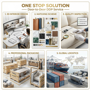 Juego de Sofás <span class=keywords><strong>1</strong></span>+2+3 de Diseño Italiano con Cojines de Color y Detalles Dorados, Conjunto Artístico Personalizado para Interiores Creativos de Hoteles y Villas - Product Image 5
