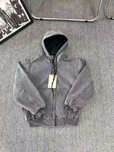<span class=keywords><strong>Felpa</strong></span> con Cappuccio Grigia Effetto Lavato Stile Retrò da <span class=keywords><strong>Uomo</strong></span>, Ideale per l'Uso Quotidiano, Cultura Hip-hop e Street Y2K - Product Image 2
