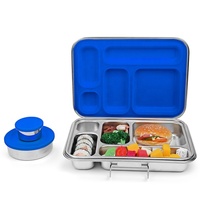 Aohea Temperature Resilient Bento Box Warming 5-Fach-Lunchbox aus Edelstahl mit Silikon deckel für Kinder