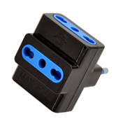 Multiadaptateur Multi AdapterAdattatore 16A Plug,3 Pcs 10/16A Socket