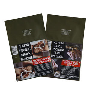 Ventes en gros de sachets refermables en plastique avec fermeture éclair 25g 50g 100g pour l'emballage du tabac à rouler à la main avec fermeture éclair et autocollant - Product Image 1