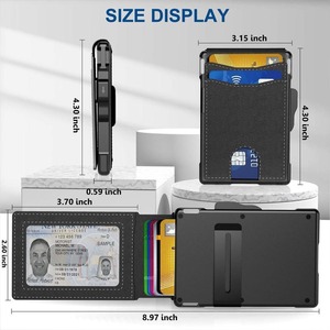 İnce RFID Engelleyici Erkek PU Deri Kartlık Cüzdan, Otomatik Kart Çıkarma Özelliği ve Güvenli Hırsızlık Önleyici Tasarım ile Günlük Kullanım İçin - Product Image 3