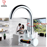 Chauffe-eau instantané sans réservoir avec écran de température en temps réel, coque rotative et ensemble de chauffage en acier inoxydable, certifié sécurité