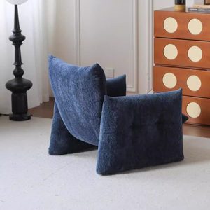 Canapé minimaliste moderne à une place avec <span class=keywords><strong>fauteuil</strong></span> en tissu chenille bleu, canapé design pour la maison - Product Image 4