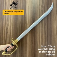 Vente en gros d'usine Pirates des Caraïbes Captain Jack Sparrow Rapier Arme Accessoires Jouets Modèle réaliste Cosplay Épées en mousse de pirate
