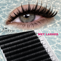 Extensions de cils pré-faits en éventail, type Manga Wispy Cosplay, avec pointes, volume, 0.05 0.07mm, effet mouillé, fournitures pour cils