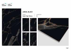 Carreaux de sol et de mur en porcelaine super noir brillant de qualité supérieure, 24x48 pouces, finition intérieure de luxe à haute brillance - Product Image 5