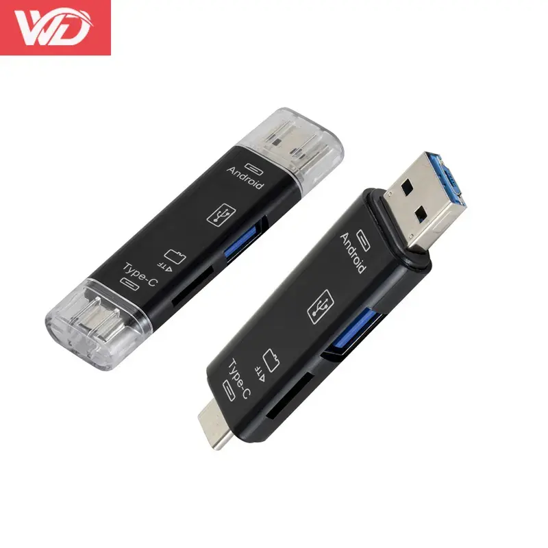 Type C Micro USB USB 3 In 1 High-speed Universal OTG TF Card Reader for Android Phone Computer Extension Headers