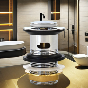 Hiện đại pop-up cống lưu vực Chất Thải Bồn Rửa tràn bấm Clack rửa drainer lật Bìa nắp lọc cho khách sạn - Product Image 3